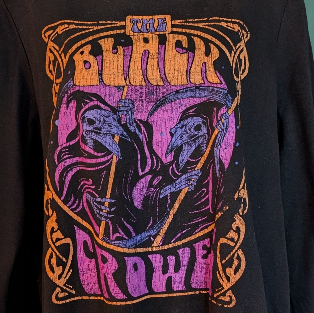 Black Crows Graphic Women's Sweater Size L In Black